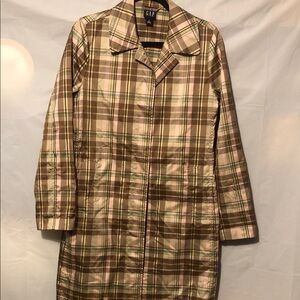 GAP Multicolor Plaid Coat